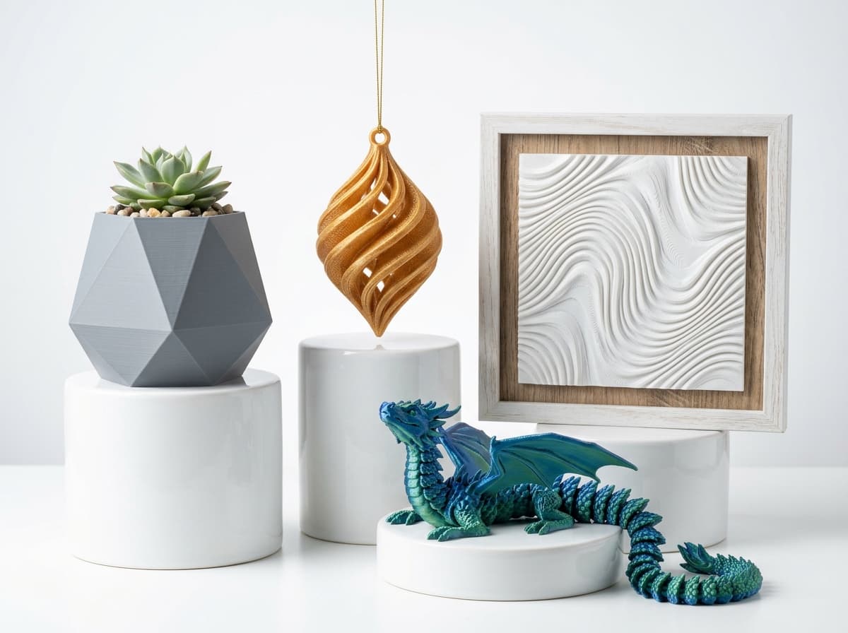 Coleção Mundo 3D: Vaso Decorativo, Enfeite de Natal, Quadro 3D e Dragão Articulado